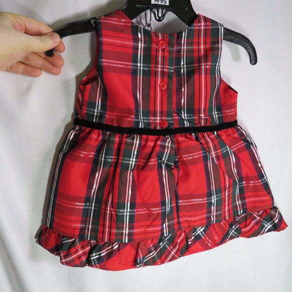 Plaid Dress with Velour Jacket & Satin Ruffled Panties - Picture 10 of 16